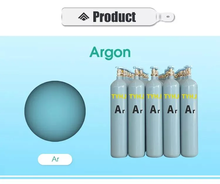 High Purity UHP Industrial Gas Welding Gas Argon Gas 99.999% 6m3/10m3 China Factory Best Prices